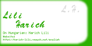 lili harich business card